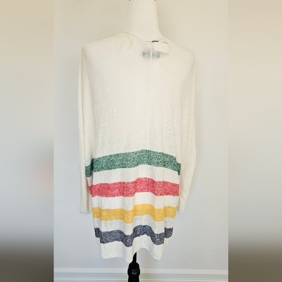 Linen hudson bay multistripe cardigan - Picture 3 of 6